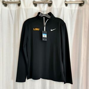 LSU Long Sleeve Womens Nike Med Black Quarter Zip NWT CJ1817